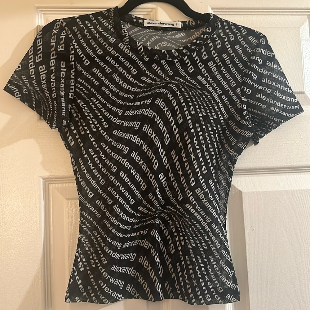 Alexander Wang Logo Mesh Top Size Small